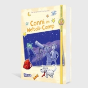 Buchcover und Innenansicht für das Buch: Abenteuerspaß mit Conni 5: Conni im Weltall-Camp