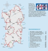 Buchcover und Innenansicht für das Buch: Entdeckertouren mit dem Wohnmobil Sardinien