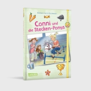 Buchcover und Innenansicht für das Buch: Abenteuerspaß mit Conni 4: Conni und die Stecken-Ponys