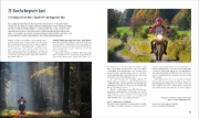 Buchcover und Innenansicht für das Buch: Die schönsten Motorradtouren in Deutschland