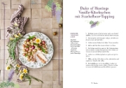 Buchcover und Innenansicht für das Buch: Das inoffizielle Kochbuch zu Bridgerton