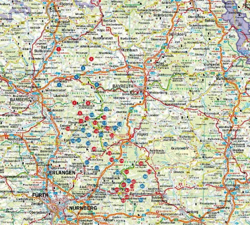 Buchcover und Innenansicht für das Buch: Fränkische Schweiz - Wandern & Einkehren