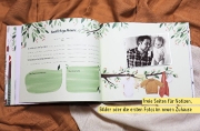Buchcover und Innenansicht für das Buch: Hallo, kleiner Schatz! - Dein Babyalbum