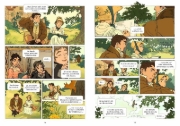 Buchcover und Innenansicht für das Buch: Verstand und Gefühl - die Graphic Novel nach Jane Austen