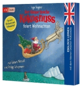 Buchcover und Innenansicht für das Buch: Der kleine Drache Kokosnuss feiert Weihnachten