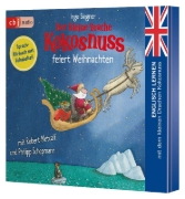 Buchcover und Innenansicht für das Buch: Der kleine Drache Kokosnuss feiert Weihnachten