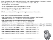 Buchcover und Innenansicht für das Buch: Mein eigenes Wörterheft - Lineatur 2 mit seitlichem ABC-Register