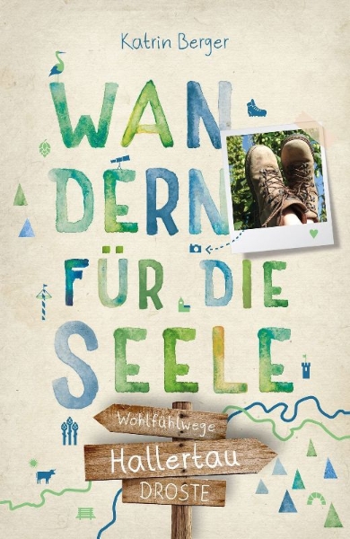 Buchcover und Innenansicht für das Buch: Hallertau. Wandern für die Seele