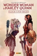 Buchcover und Innenansicht für das Buch: Wonder Woman & Harley Quinn: Fluch und Segen