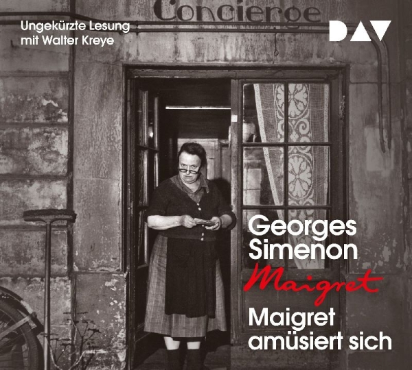 Buchcover und Innenansicht für das Buch: Maigret amüsiert sich