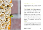 Buchcover und Innenansicht für das Buch: Fertig zum Einzug: Nisthilfen für Wildbienen