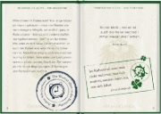 Buchcover und Innenansicht für das Buch: Reisepass ins Glück - Zum Ruhestand