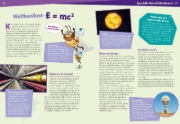 Buchcover und Innenansicht für das Buch: WAS IST WAS Naturwissenschaften easy! Physik. Einsteins Universum.