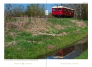 Buchcover und Innenansicht für das Buch: Unterwegs mit Museumsbahnen
