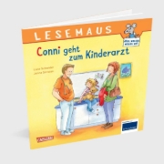 Buchcover und Innenansicht für das Buch: LESEMAUS 132: Conni geht zum Kinderarzt