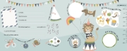 Buchcover und Innenansicht für das Buch: Tierisch gute Freunde - Mein Kindergartenalbum