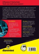 Buchcover und Innenansicht für das Buch: Kali Linux Hacking-Tools für Dummies