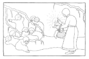 Buchcover und Innenansicht für das Buch: Etwas von den Wurzelkindern: Jahreszeiten-Malbuch