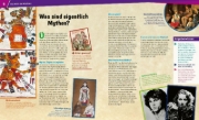 Buchcover und Innenansicht für das Buch: WAS IST WAS Band 146 Mythologie. Göttinnen, Helden und magische Wesen