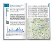 Buchcover und Innenansicht für das Buch: KOMPASS Wanderführer Bozen, Sarntal, Ritten, Eppan, Kalterer See, Seiser Alm, Rosengarten, 55 Touren mit Extra-Tourenkarte