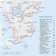 Buchcover und Innenansicht für das Buch: Entdeckertouren mit dem Wohnmobil Schweden
