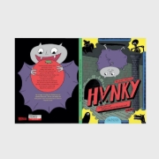 Buchcover und Innenansicht für das Buch: Hänky und die vier Megamonsterbanausen