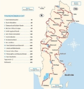 Buchcover und Innenansicht für das Buch: Entdeckertouren mit dem Wohnmobil Schweden
