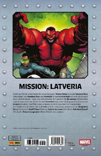 Buchcover und Innenansicht für das Buch: Red Hulk (2025) #8-#10; Runaways (2025) #4-#5