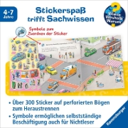Buchcover und Innenansicht für das Buch: Wieso? Weshalb? Warum? Stickerheft: Einsatzfahrzeuge