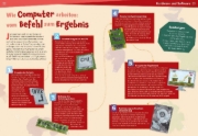 Buchcover und Innenansicht für das Buch: WAS IST WAS Naturwissenschaften easy! Logisch, genial, digital! Abenteuer Informatik