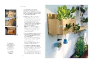 Buchcover und Innenansicht für das Buch: Vertikaler Gemüsegarten - 20 DIY-Projekte für essbare Minigärten