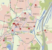 Buchcover und Innenansicht für das Buch: Zu Fuß durch Straßburg