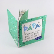 Buchcover und Innenansicht für das Buch: Papa, ich habe ein Buch für dich geschrieben - Version für Kinder