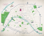 Buchcover und Innenansicht für das Buch: Glücksorte in Paris