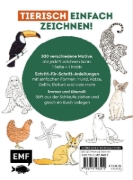 Buchcover und Innenansicht für das Buch: Mes 300 modèles à dessiner en pas à pas animaux