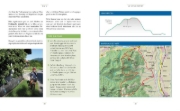 Buchcover und Innenansicht für das Buch: Die schönsten (E-)Mountainbike-Touren in den Bayerischen Alpen