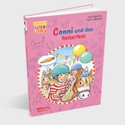 Buchcover und Innenansicht für das Buch: Lesen lernen mit Conni: Conni und das Reiterfest