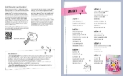 Buchcover und Innenansicht für das Buch: Die bunte Nähschule für Kinder I 19 Nähprojekte, Grundlagen & Übungen