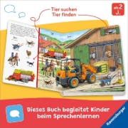 Buchcover und Innenansicht für das Buch: Sachen suchen - Bauernhof-Fahrzeuge