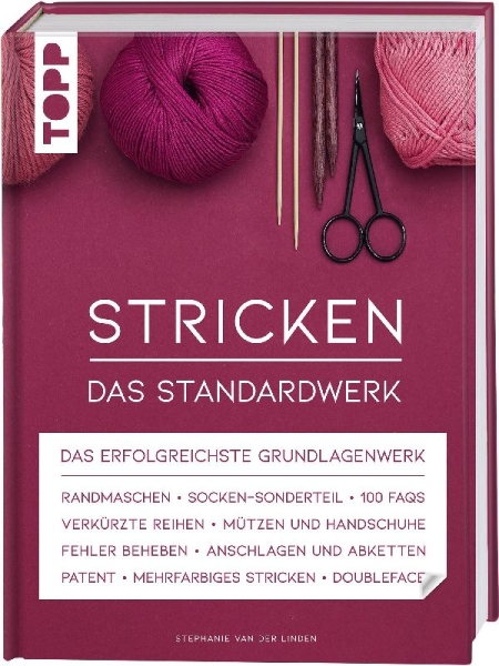 Buchcover und Innenansicht für das Buch: Stricken - Das Standardwerk