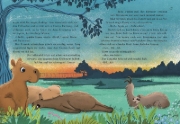 Buchcover und Innenansicht für das Buch: Drei Wasserschweine tauchen ab