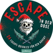 Buchcover und Innenansicht für das Buch: Escape-Adventskalender in der Dose