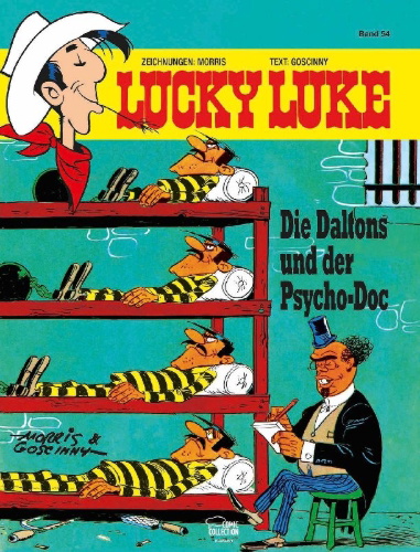 Buchcover und Innenansicht für das Buch: Lucky Luke 12: La guérison des Dalton