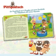 Buchcover und Innenansicht für das Buch: Trötsch Unser Sandmännchen Puzzlebuch mit 4 Puzzle Pittiplatsch