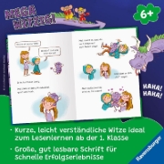 Buchcover und Innenansicht für das Buch: Mega witzig! Die besten Witze für Erstleser