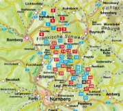 Buchcover und Innenansicht für das Buch: ROTHER Wanderführer Fränkische Schweiz. 50 Touren im Frankenjura - mit Oberem Maintal, Hersbrucker Schweiz und Nürnberger Land
