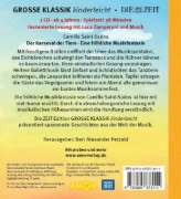 Buchcover und Innenansicht für das Buch: Der Karneval der Tiere. Eine fröhliche Musikfantasie.