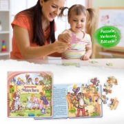 Buchcover und Innenansicht für das Buch: Trötsch Pappenbuch Puzzlebuch Märchen