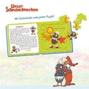 Buchcover und Innenansicht für das Buch: Trötsch Unser Sandmännchen Puzzlebuch mit 4 Puzzle Sandmann