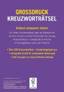 Buchcover und Innenansicht für das Buch: Großdruck Kreuzworträtsel - Band 8 - Über 280 Rätsel in großer Schrift für Senioren & Erwachsene